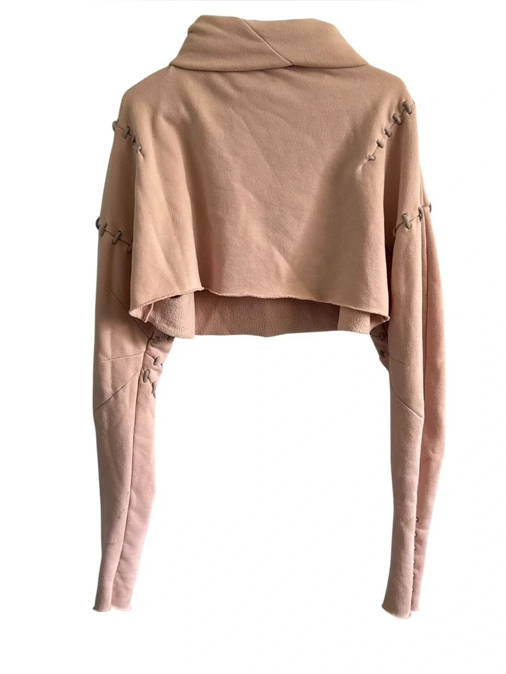 Alo Yoga Splice Rosewater Pink Cropped Sweatshirt Size Large **FAIR**
